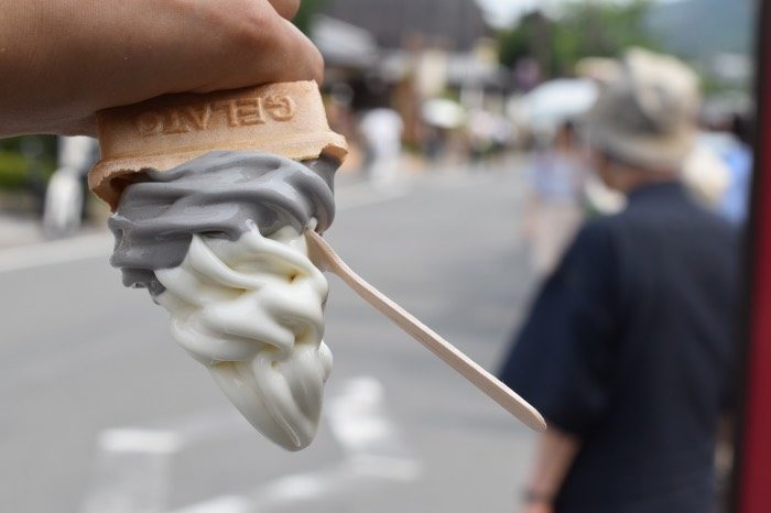 Tofu ice cream in Kyoto