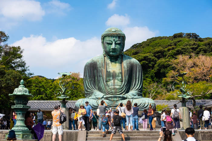 Kotoku-in temple Daibutsu Buddha statue in Kamakura.