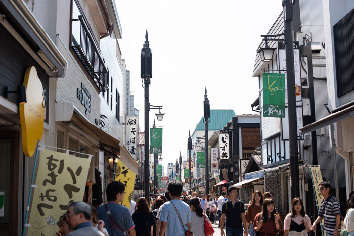 Komachi Dori shopping street in Kamakura.