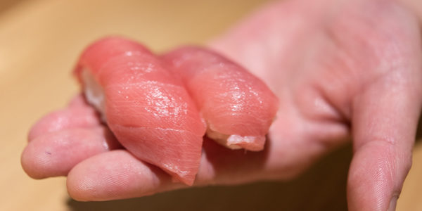 Sushi on a food tour in Tokyo