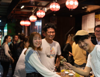 Izakaya with a group in Tokyo