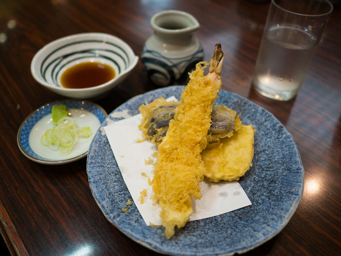 Delicious tempura in Asakusa.