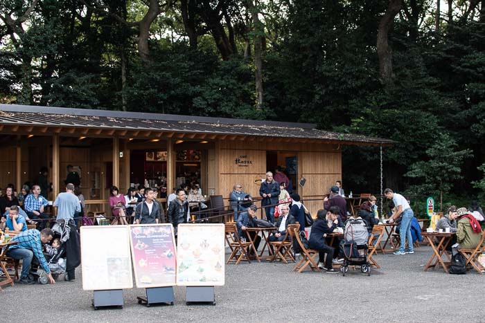 A cafe at the entrance for the Meiji shrine.