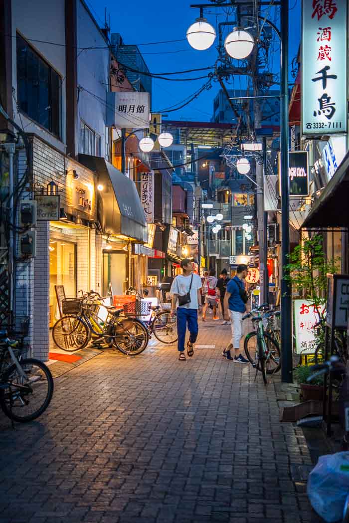Small alley at night in Nishi-ogikubo