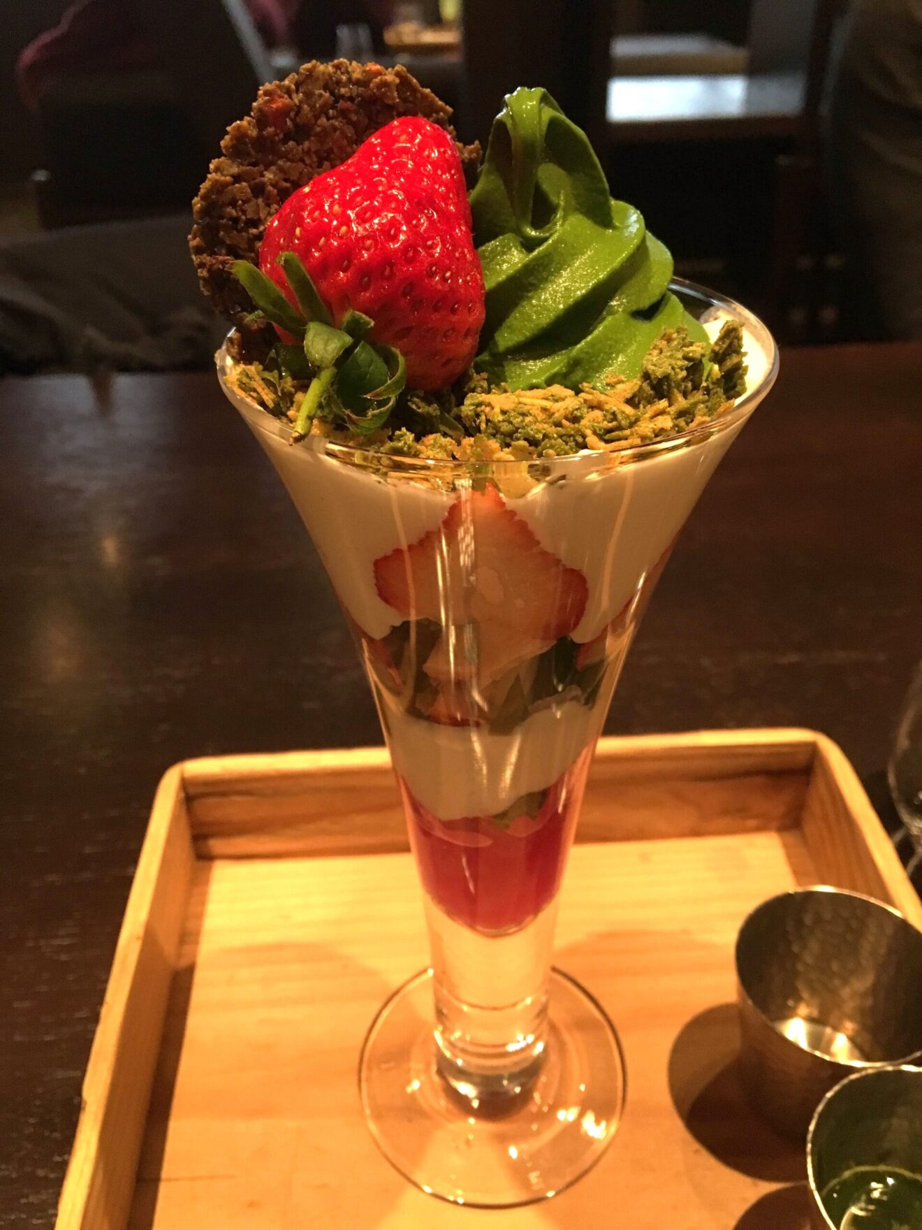tsujiri hei matcha strawberry parfait tsujiri hei matcha strawberry parfait