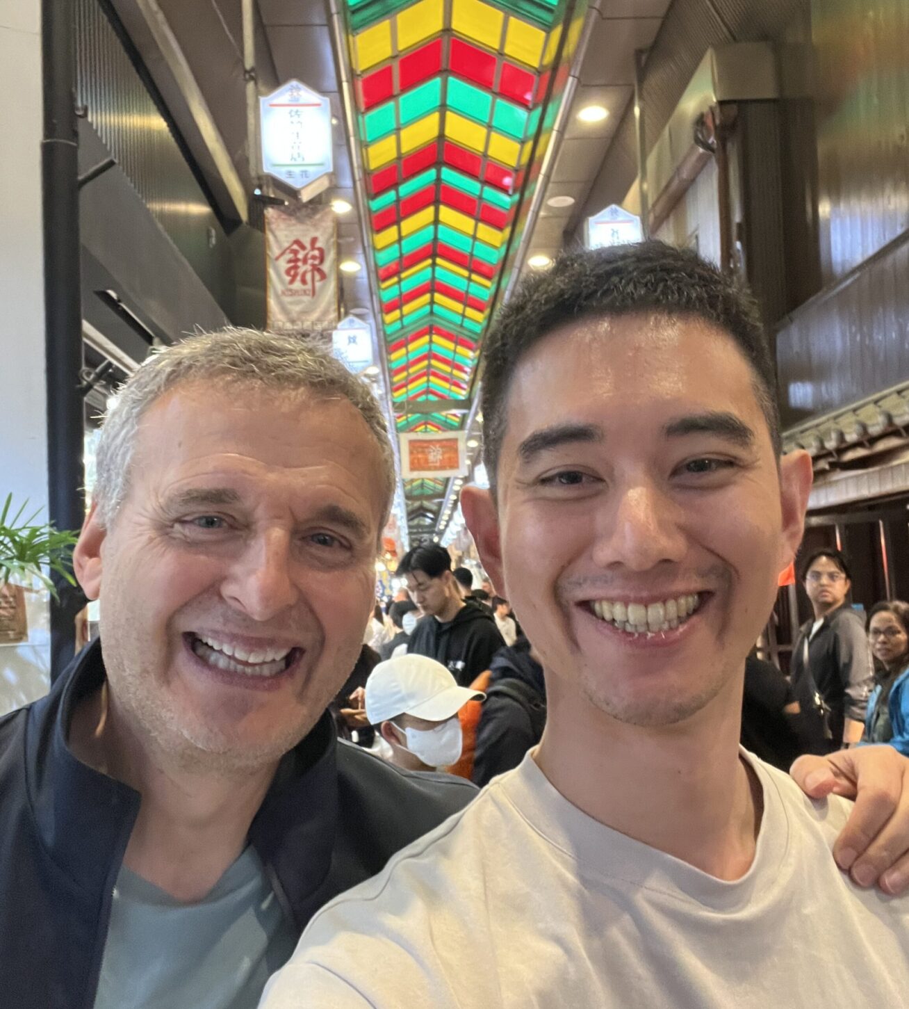 Phil and Yuma in the Nishiki Market