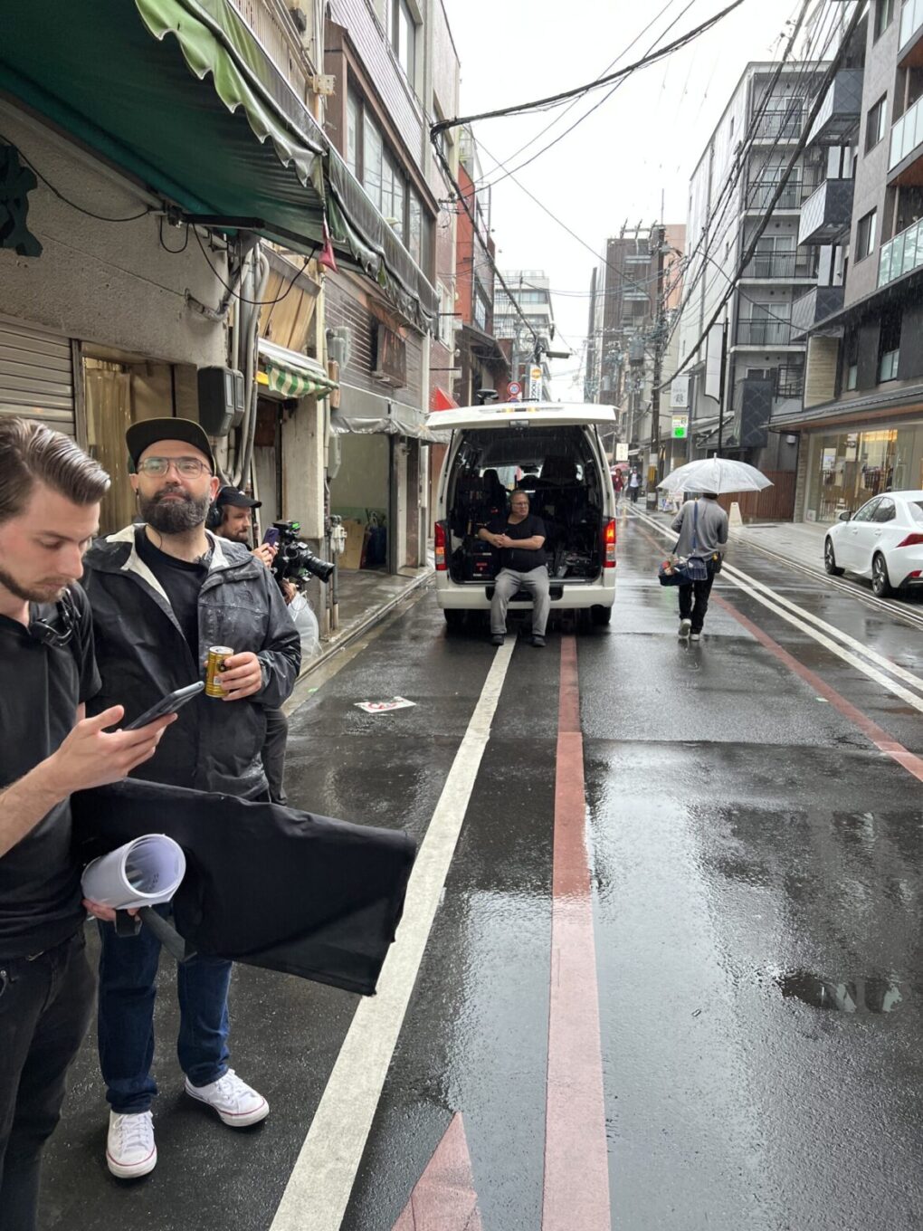 Rainy day at the nishiki market with Phil