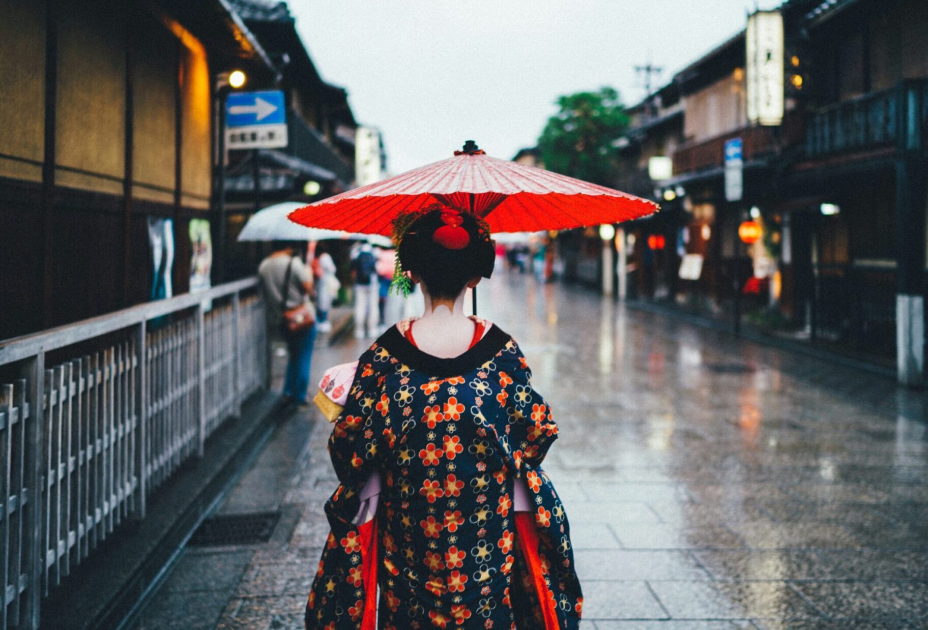 Geisha in the Gion district