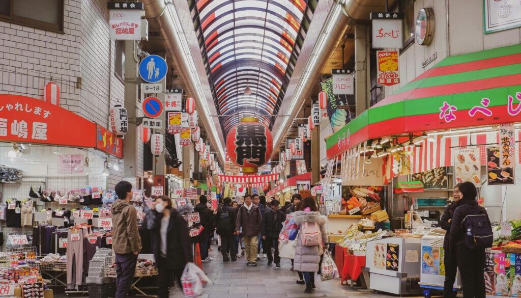 Kuromon fish market in Osaka by Helga Christina